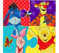 Craft Buddy Crystal Art Disney CCK-DNY806 Winnie The Pooh Puzzle, 18x18cm Crystal Art Card, Multicolor