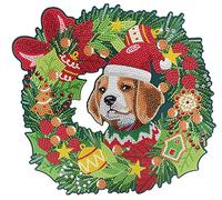 Craft Buddy Dog Xmas Wreath Crystal Art Kit - Diamond Painting Christmas Decorations