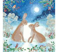 Craft Buddy Midnight Hares Crystal Card 18 x 18 cm