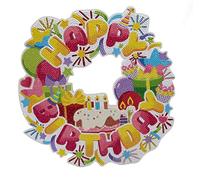 Craft Buddy Mounted Crystal Art / Diamond Painting Kits - 30cm x 30cm & 40cm x 50cm (Birthday Wreath Kit - 30x30cm)
