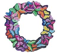 Craft Buddy Mounted Crystal Art / Diamond Painting Kits - 30cm x 30cm & 40cm x 50cm (Butterfly Wreath Kit - 30x30cm)