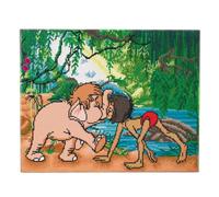Craft Buddy Mounted Crystal Art / Diamond Painting Kits - 30cm x 30cm & 40cm x 50cm (Jungle Book Friends - 40x50cm - Full Crystal)