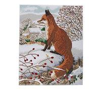 Craft Buddy Mounted Crystal Art / Diamond Painting Kits - 30cm x 30cm & 40cm x 50cm (Winter Fox - 40x50cm - Full Crystal)