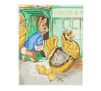 Craft Buddy STC Stores 40cm x 50cm Framed Canvas Crystal Art Gem Kit (Ginger & Pickles Store - Full Crystal - Peter Rabbit)