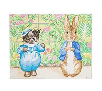 Craft Buddy STC Stores 40cm x 50cm Framed Canvas Crystal Art Gem Kit (Peter & Tom Kitten - Full Crystal - Peter Rabbit)