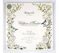 Craft Consortium Double-Sided Paper Pad 12 inchX12 inch 40/Pkg-Wildflower Meadow,Black