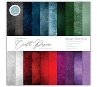 Craft Consortium Double-Sided Paper Pad 12"X12" 30/Pkg-Grunge-Dark Tones, 20 Designs