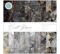 Craft Consortium Double-Sided Paper Pad 12"X12" 30/Pkg-Ink Drops - Monochrome, 20 Designs