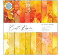 Craft Consortium Double-Sided Paper Pad 12"X12" 30/Pkg-Ink Drops - Sunset, 20 Designs