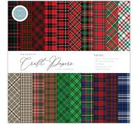 Craft Consortium Double-Sided Paper Pad 12"X12" 30/Pkg-Tartan, 20 Designs