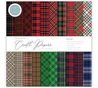 Craft Consortium Double-Sided Paper Pad 6"X6" 40/Pkg-Tartan, 20 Designs