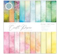 Craft Consortium Double-Sided Paper Pad 8"X8" 30/Pkg-Grunge Light Tones, 20 Designs
