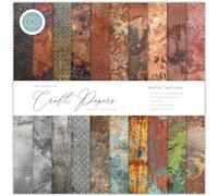 Craft Consortium Double-Sided Paper Pad 8"X8" 30/Pkg-Metal Textures, 20 Designs