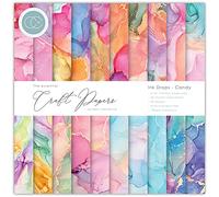 Craft Consortium - The Essential Craft Papers - 6x6 - Ink Drops - Candy