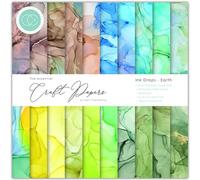 Craft Consortium - The Essential Craft Papers - 6x6 - Ink Drops - Earth