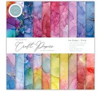 Craft Consortium - The Essential Craft Papers - 6x6 - Ink Drops - Vivid