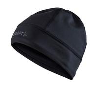 Craft CORE Essence Thermal Hat - Essential Black Running Headwear for Cold Weather