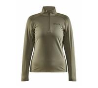 Craft CORE Gain Midlayer Women's Top Green - High Neck, 1/2 Zip for Active Motion