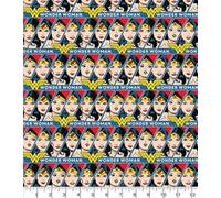 Craft Cotton Co. 100% Cotton Wonder Woman Evolution Printed Fabric 110cm Wide Ideal for Crafts, displays, Table Decoration and as a Dress Fabric