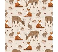 Craft Cotton Co. Animals 100% Cotton Woodland Snowfall Fabric 112cm Wide for Crafting, Sewing, Home Décor, Kid's Craft