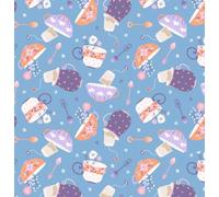Craft Cotton Co. Botanique Brew Herbal Tea 100% Cotton Fabric 112cm Wide Springtime Tea Themed Designs for Crafting, Sewing, Quilting, Kid's Craft