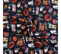 Craft Cotton Company 100% Cotton Jurassic Park Opulent Jungle 110cm Wide Childrens Craft Fabric Material for Quilting, Sewing; Sold by Metre (Film Icons)