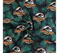 Craft Cotton Company 100% Cotton Jurassic Park Opulent Jungle 110cm Wide Childrens Craft Fabric Material for Quilting, Sewing; Sold by 0.5 Metre (Jurassic Park Logo)