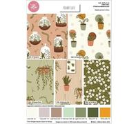 Craft Cotton Company 100% Cotton Plant Life Digitally Printed Fabric 45x55cm Wide 5pcs Fat Quarter Bundle Ideal for Crafts and Patchwork