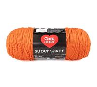 Craft County 100% Acrylic Fibre Yarn, Size 4 (Medium), and Pattern Options, Ideal for Crocheting, Knitting and Weaving (Carrot)