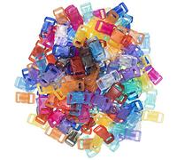Craft County 100 or 200 Piece 3/8 Inch Contoured Side Release Plastic Buckles (Solid Mix, 100 Pack)