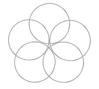 Craft County - 5 Pack Silver Metal Hoops (5 inch) for Dreamcatcher, Macramé, and Crafts
