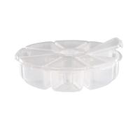 Craft County 8 Compartment Clear Plastic Flip Top Bead Storage Container - Organizer for Jewelry Making and Crafts