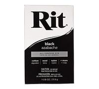 Craft County Concentrated All-Purpose Dye Powder "Wide Range of Colours" Packaging Shows Approximate Colour on 100% White Cotton (Black)