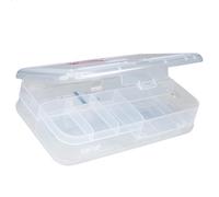 Craft County Double Sided Storage Containers - Great for Packing Office and Art Supplies On The Go - Clear
