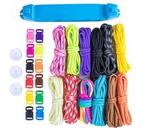 Craft County Paracord Parachute Cord Jig Bracelet Loom-Plastic Wristband Maker - Paracord Braiding Weaving DIY Tool
