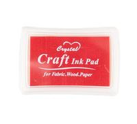 Craft County Pigment Ink Stamp Pad - Ideal for Stamping, Scrapbooking, and Craft Projects - True Red (Small)