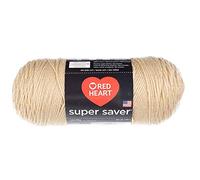 Craft County Size 4 (Medium) 100% Acrylic Fiber Yarn - Variety of Color and Pattern Options - for Crochet, Knitting, and Weaving (Buff)