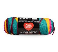 Craft County Size 4 (Medium) 100% Acrylic Fiber Yarn - Variety of Color and Pattern Options - Great for Crochet, Knitting, and Weaving (Jeweltone)