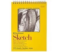 CRAFT COUNTY Strathmore 300 Series Sketchpad 100 Sheet 9 x 12 Inches Size White Sheets Great for Students Kids Artist School Projects Classroom Sketching Book