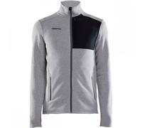 Craft Mens Adv Explore Heavy Fleece Jacket L Grey Melange/Black