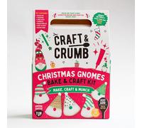 Craft & Crumb Christmas Gnomes Bake & Craft Kit - Kids Baking Set - With Cookie Mix, Icing & Decorations - Fun Christmas Activity - Gifts for Kids - Stocking Filler