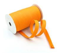Craft Cult 12mm Plain Double Fold Bias Binding Tape - 25 Metre Roll (19 - Tangerine Orange)