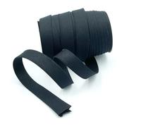 Craft Cult 20mm Plain Double Fold Bias Binding Tape - 25 Metre Roll (2 - Black)