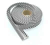 Craft Cult 25mm Wide Stripe Printed Pattern Bias Bind Tape - 25 Metre Roll (2 - Black)