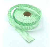 Craft Cult 30mm Wide Gingham Printed Pattern Bias Binding Tape - 25 Metre Roll (51 - Kiwi Green)