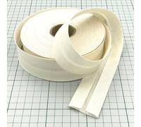 Craft Cult 40mm Wide Plain Bias Binding Tape - 25 Metre Roll (0 - Natural with Seeds)