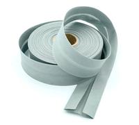 Craft Cult 40mm Wide Plain Bias Binding Tape - 25 Metre Roll (4 - Grey)