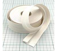 Craft Cult 40mm Wide Plain Bias Binding Tape - 25 Metre Roll (90 - Oatmeal)