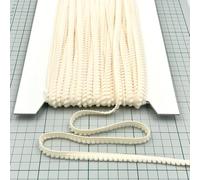 Craft Cult 6mm Mini Pom Pom Trim Braid - 25 Metre Roll (129 - Cream)