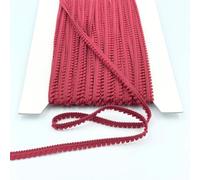 Craft Cult 6mm Mini Pom Pom Trim Braid - 25 Metre Roll (323 - Burgundy)